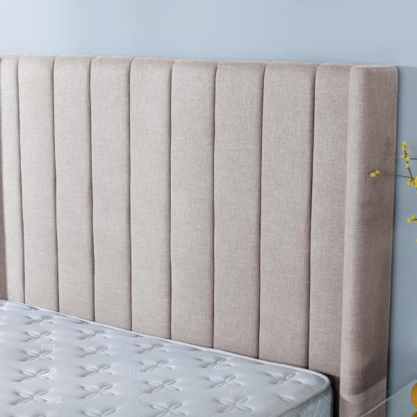 Aspen Dark Grey Boucle 5 FT King Storage Bed