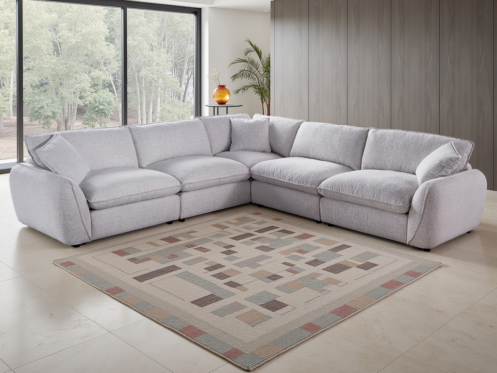 Berlin Beige Large Corner Sofa - -Like Comfort & Modern Style
