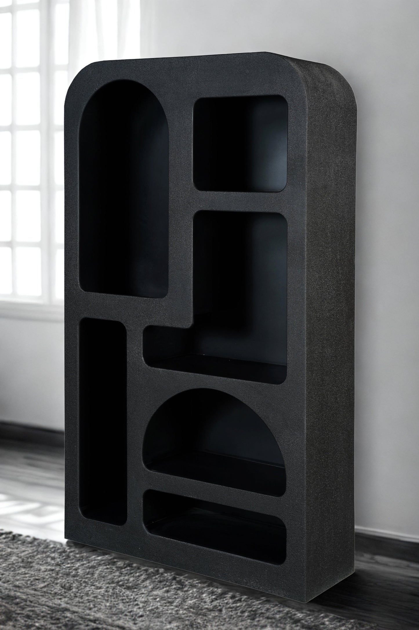 Bookcase Large Otis Geometric Black