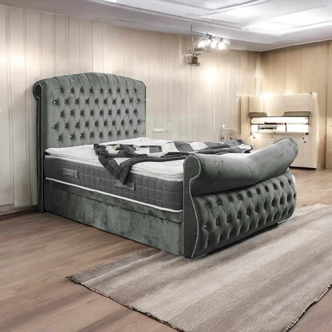 Sleigh Chesterfield Luxury Bed