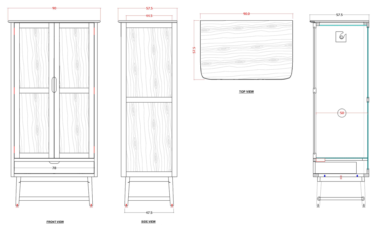 Norway Walnut Wardrobe