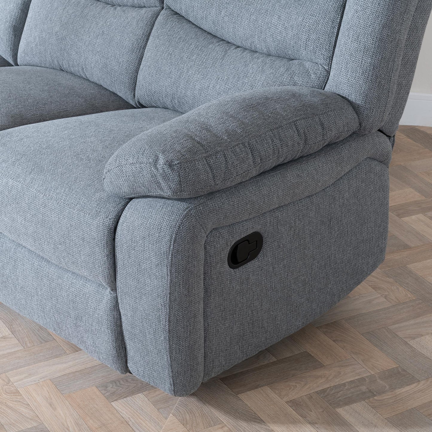 Sydney Grey Fabric 3 Seater