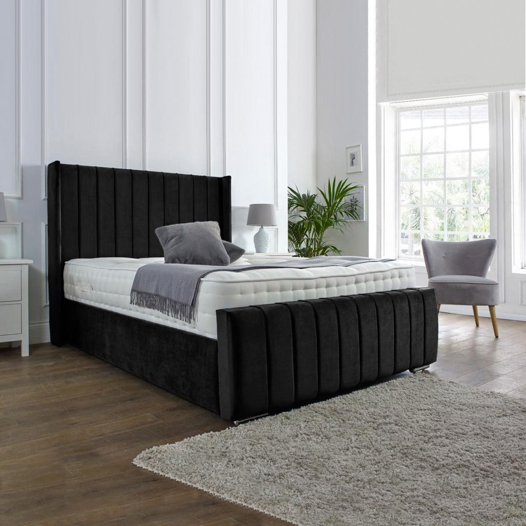 Winged Kingston Ottoman Storage Luxury Bed