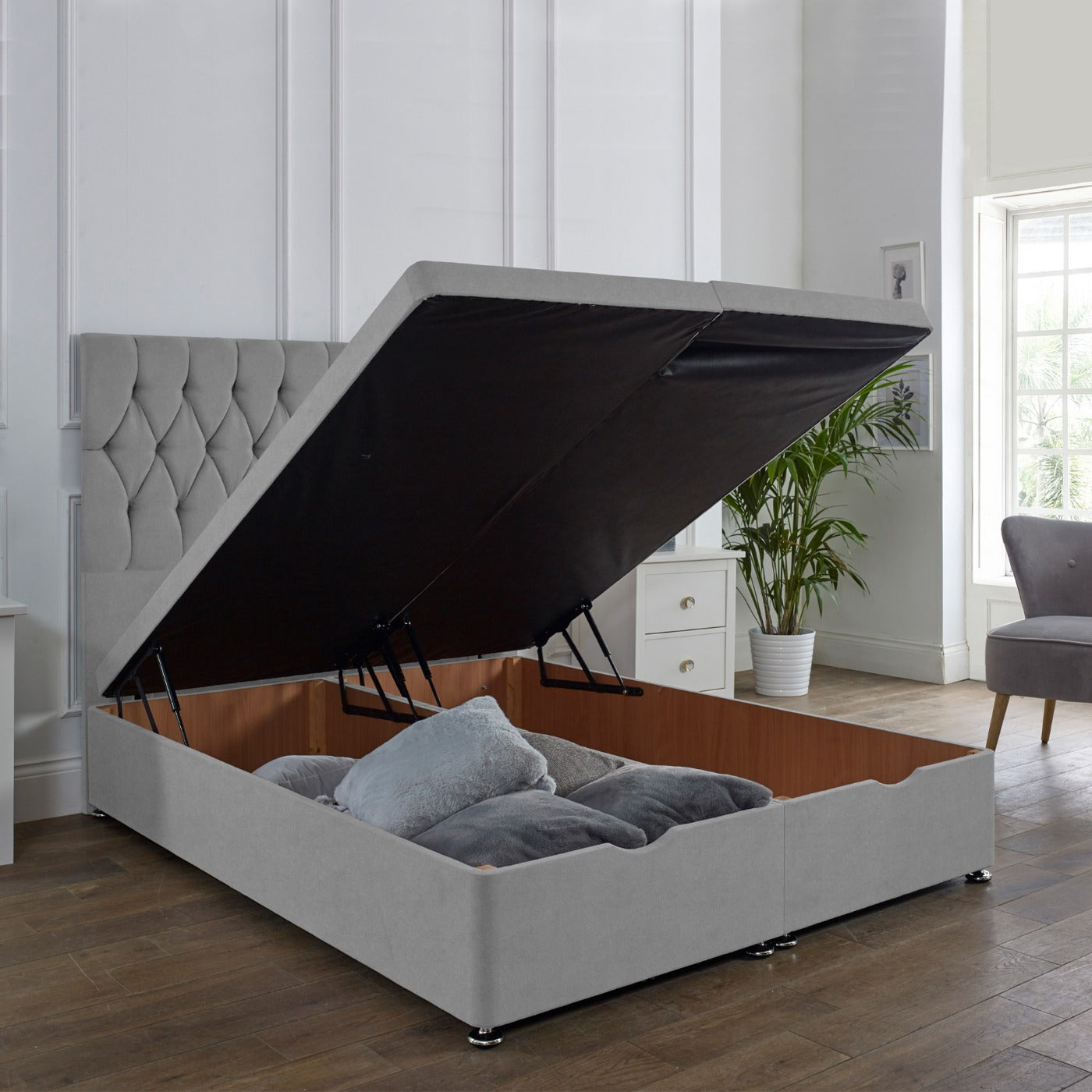 Chesterfield Ottoman Divan Gas Lift - Monarch Beds and Mattresses