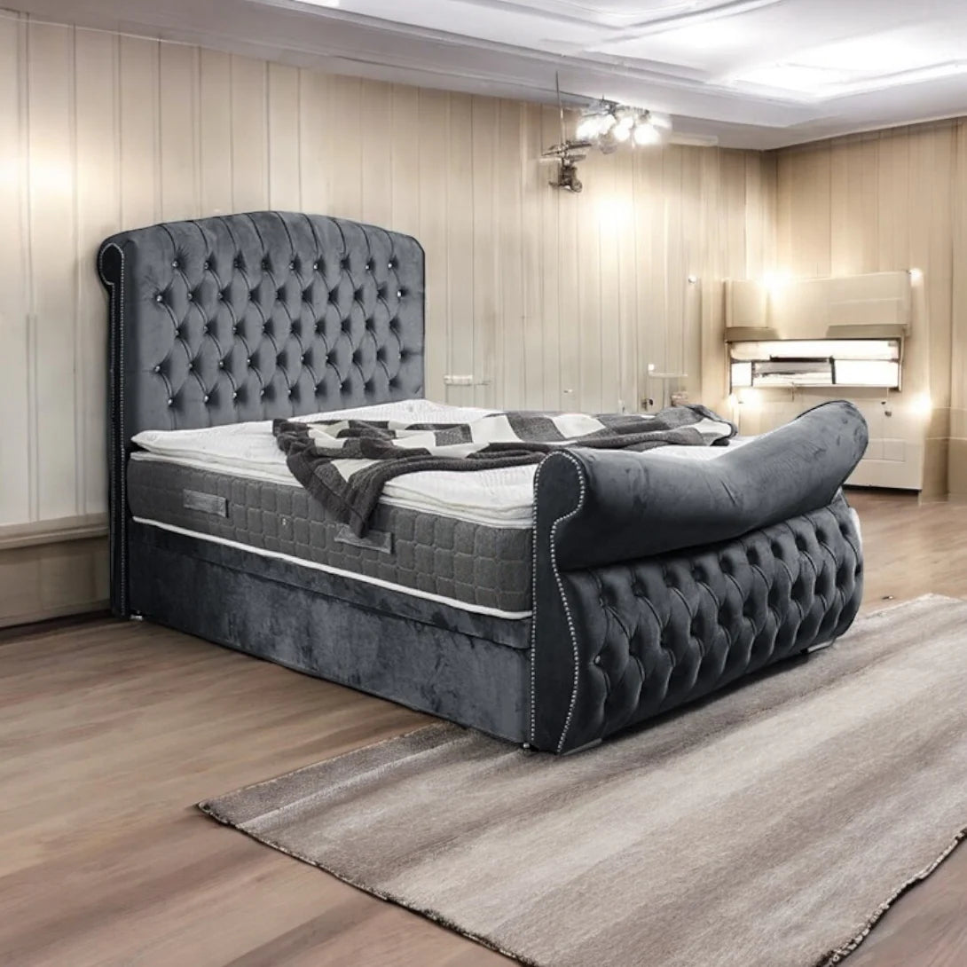 Sleigh Chesterfield Luxury Bed