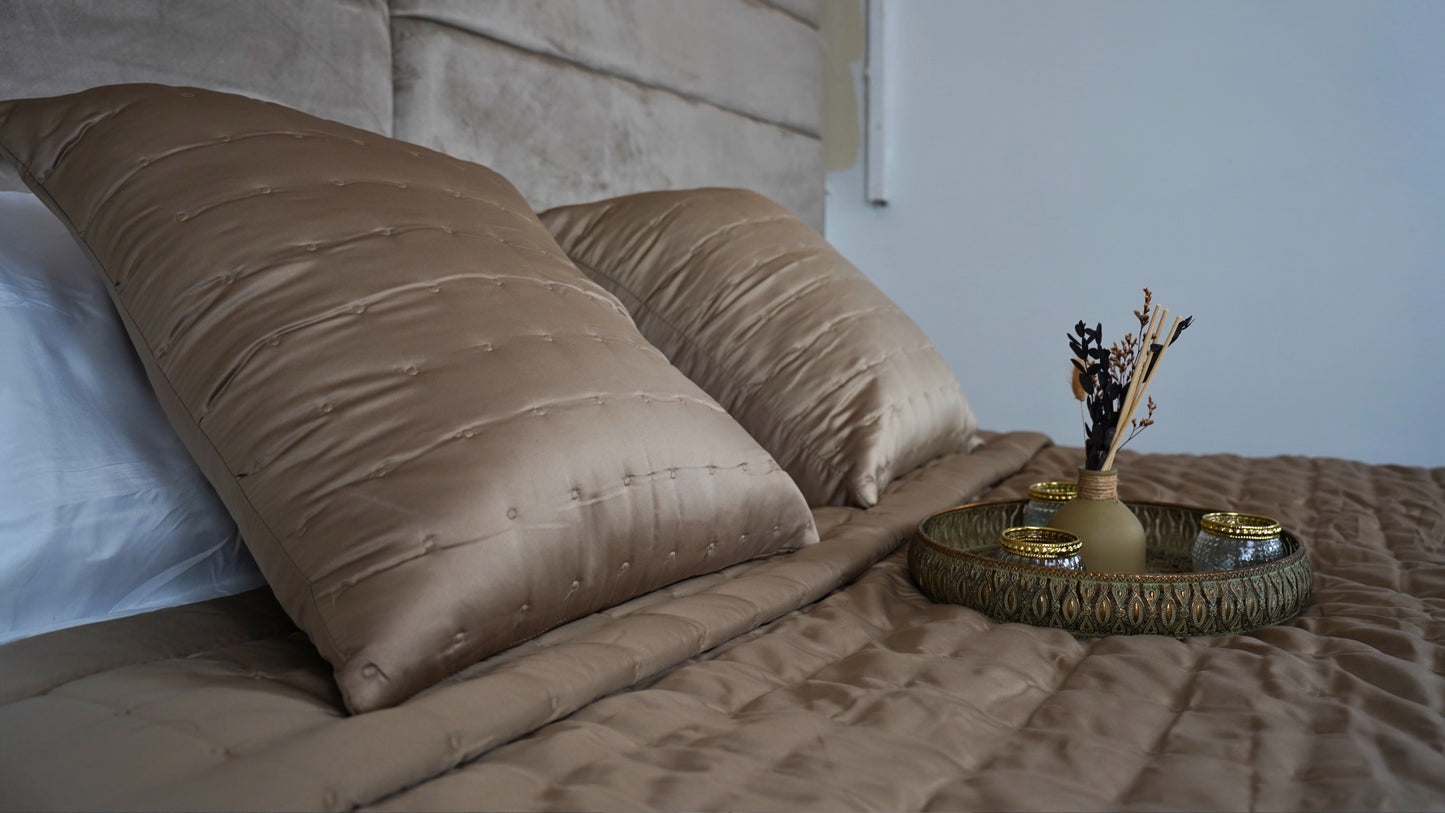 new york bed close up shot of pillows and headboard 4