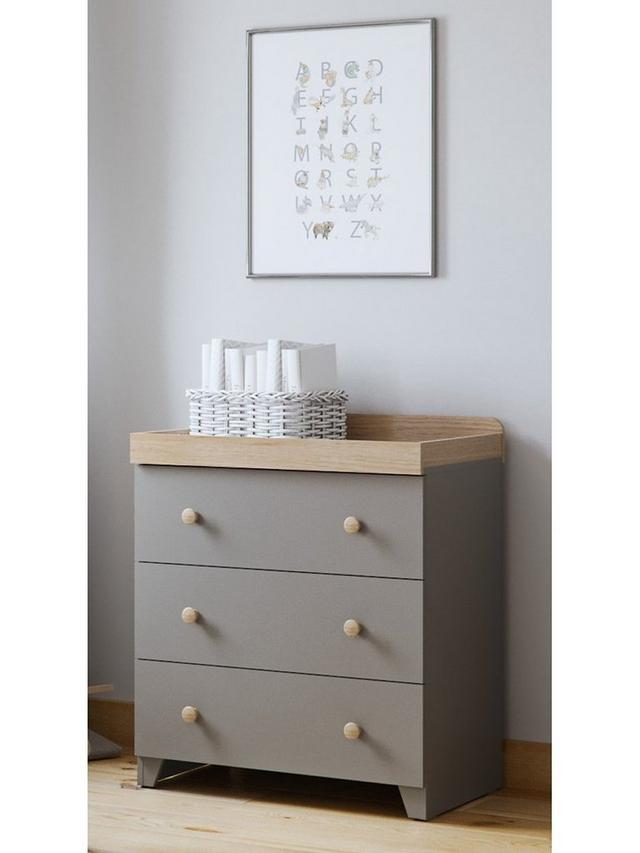 Little Acorns Classic Dresser - Grey & Oak