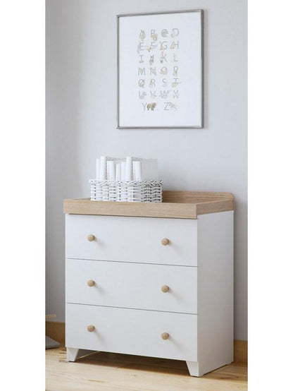 Little Acorns Burlington Dresser - White & Oak