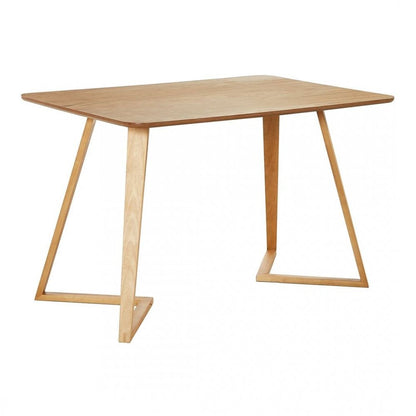 Dallas Scandinavian-inspired Dining Table -Easy Clean Wooden Table Top with Wooden Legs