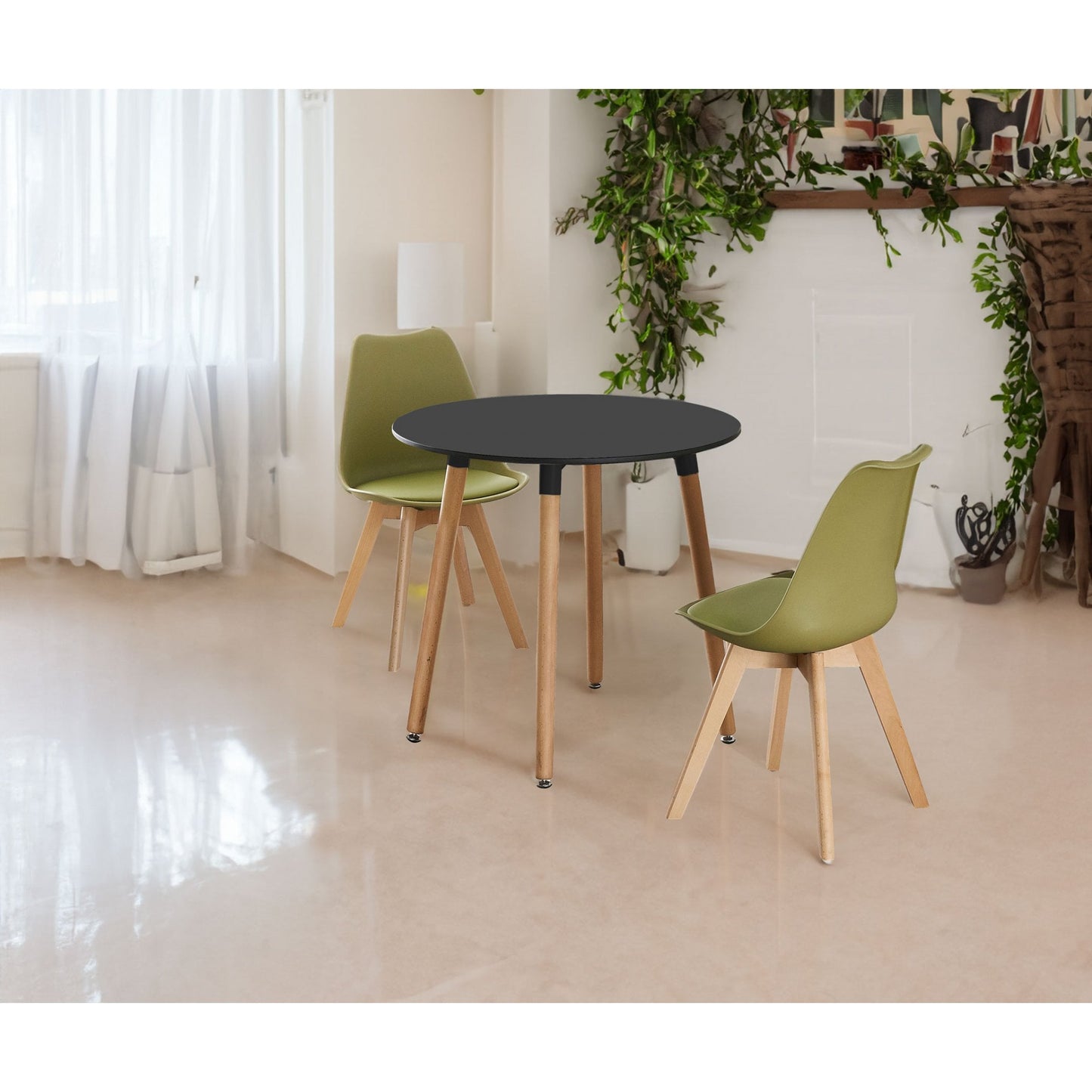 Jamie Lorenzo Halo Round Dining Set of 2