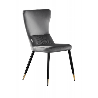 New York LUX Velvet Dining Chair with Metal Legs - Scandinavian Inspired