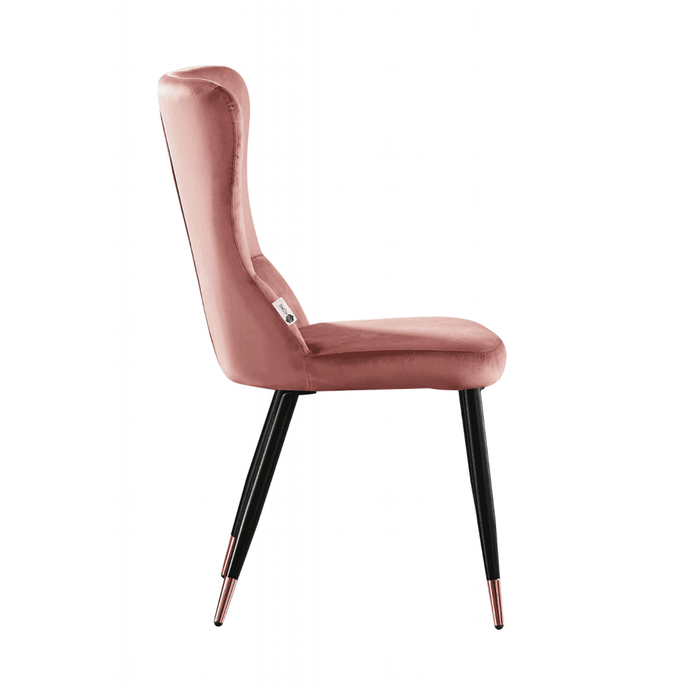 New York LUX Velvet Dining Chair with Metal Legs - Scandinavian Inspired