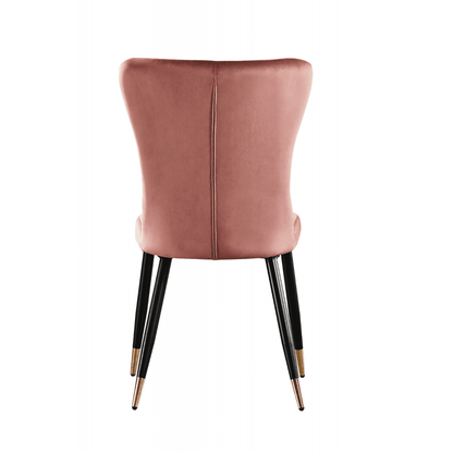 New York LUX Velvet Dining Chair with Metal Legs - Scandinavian Inspired