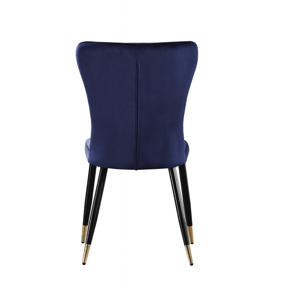 New York LUX Velvet Dining Chair with Metal Legs - Scandinavian Inspired
