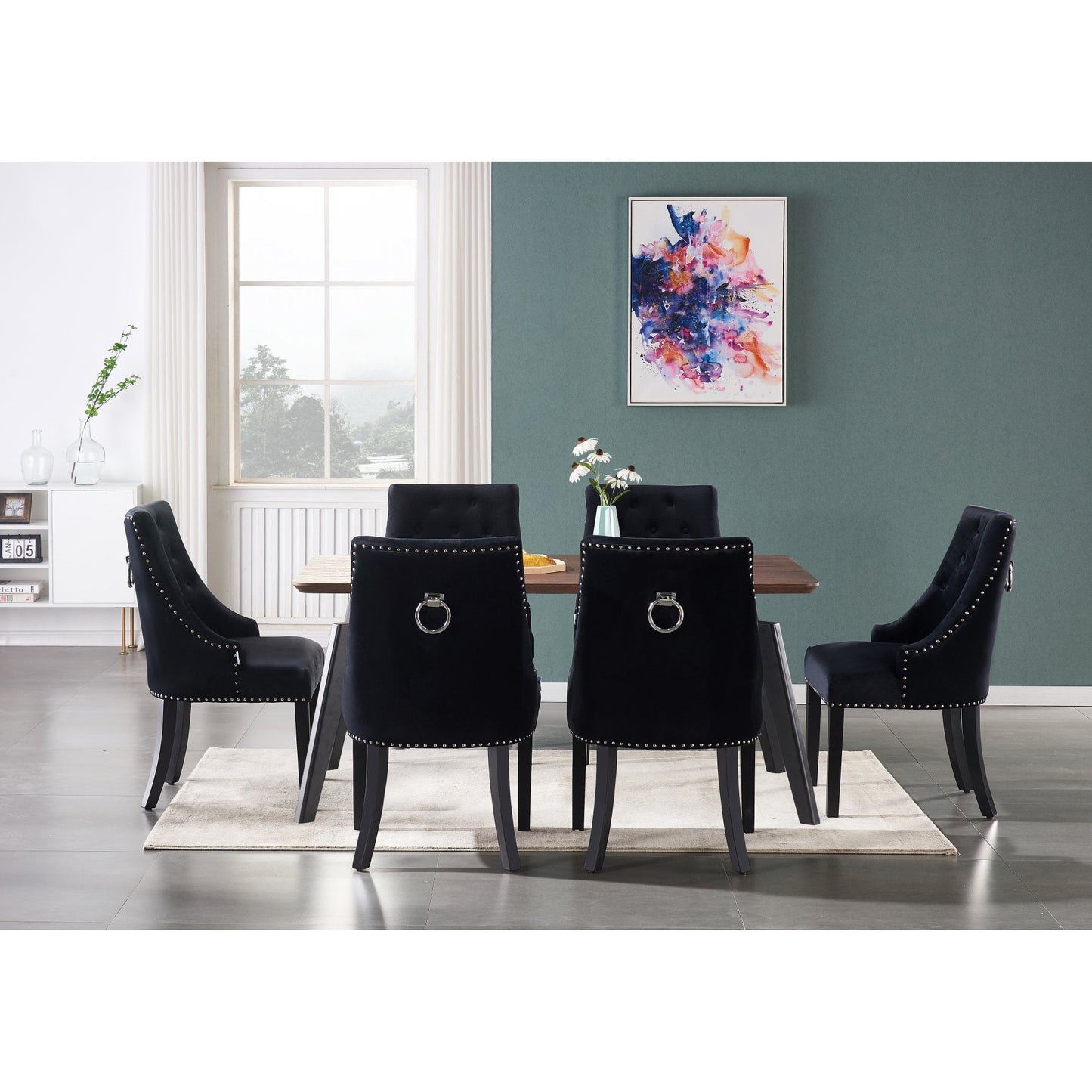 Windsor Cosmo Lux Dining Set | a Walnut Table and Set of 6 Chairs