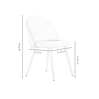 Lucia Dallas Dining Table and Chairs Set of 4 - an Oak Dining Table & Set of 4 Velvet Dining Chairs