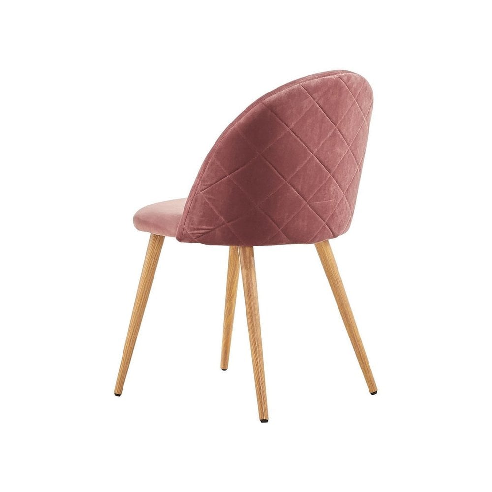 Lucia Dallas Dining Table and Chairs Set of 4 - an Oak Dining Table & Set of 4 Velvet Dining Chairs