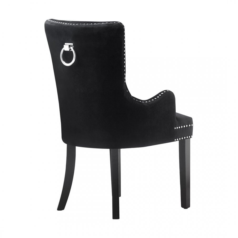 Windsor LUX Knocker Back Velvet Dining Chair w/ Armrests
