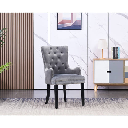 Windsor LUX Knocker Back Velvet Dining Chair w/ Armrests