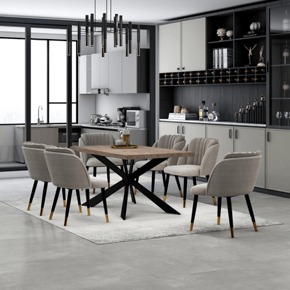 Milano velvet dining chair