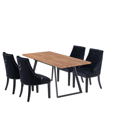 Windsor Toga Lux Dining Set | a Brown Table and Set of 4 Chairs