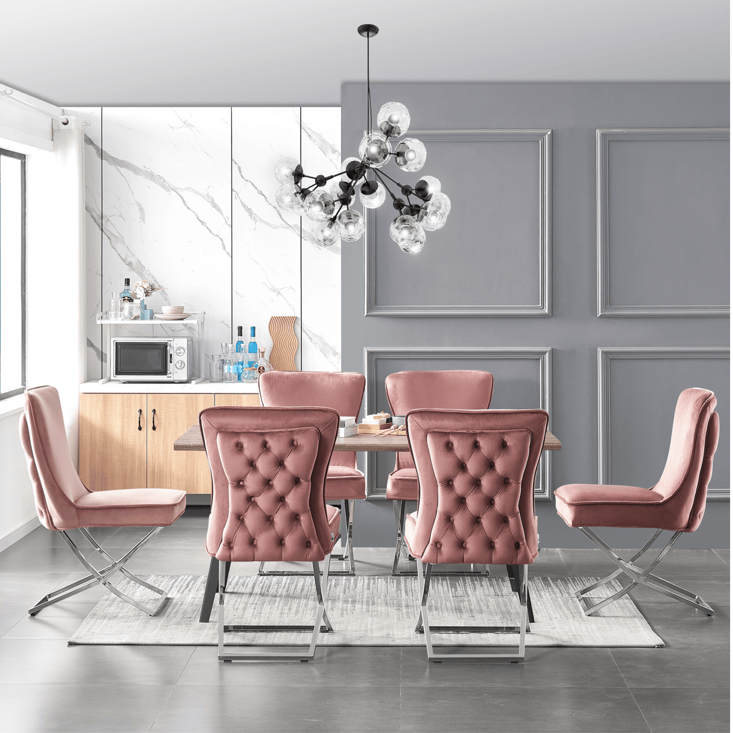 Trafalgar Velvet Dining Chair