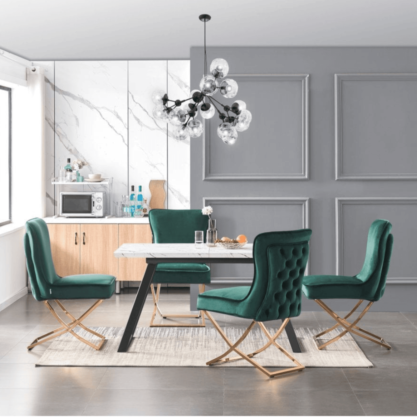 Trafalgar Velvet Dining Chair