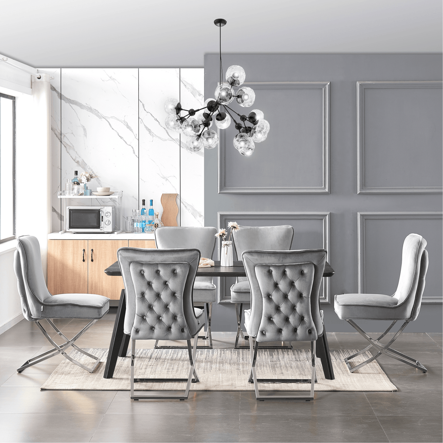 Trafalgar Velvet Dining Chair