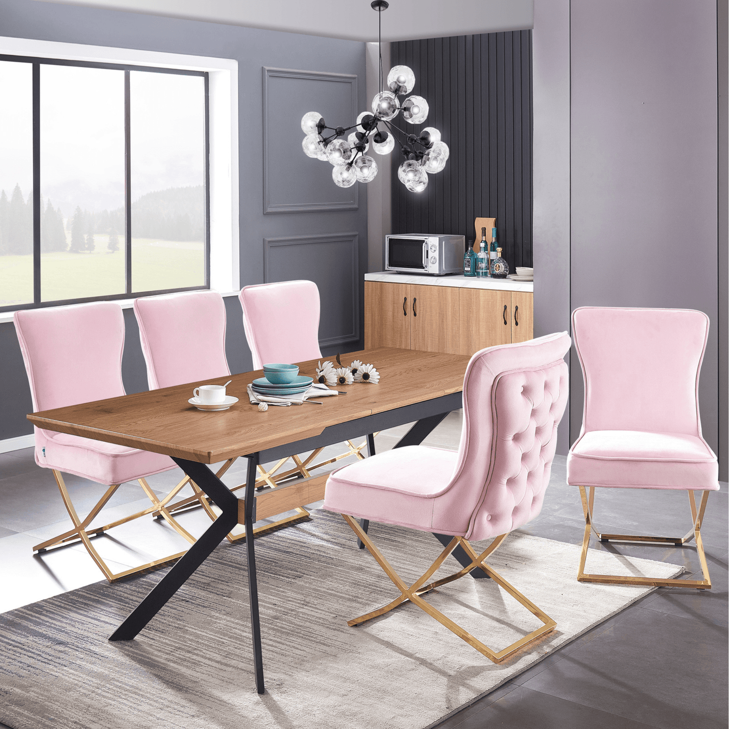 Trafalgar Velvet Dining Chair