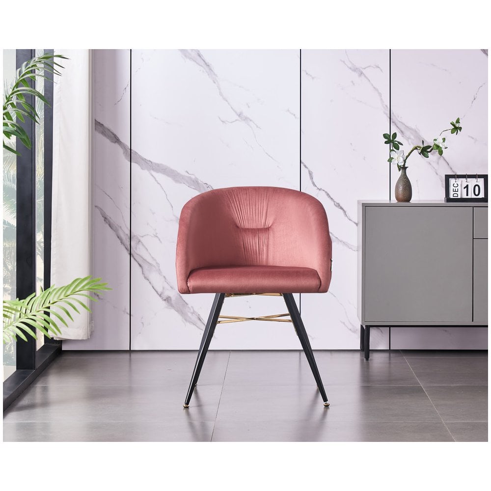 Vittorio LUX Velvet Dining Chair with Metal Legs - Perfect for Dining Room Living Room
