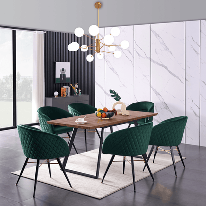Vittorio LUX Velvet Dining Chair with Metal Legs - Perfect for Dining Room Living Room