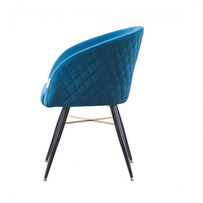 Vittorio LUX Velvet Dining Chair with Metal Legs - Perfect for Dining Room Living Room