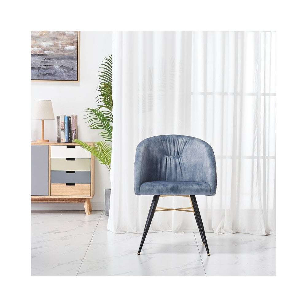 Vittorio LUX Velvet Dining Chair with Metal Legs - Perfect for Dining Room Living Room