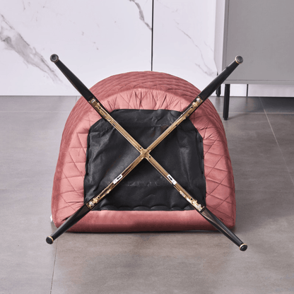 Vittorio LUX Velvet Dining Chair with Metal Legs - Perfect for Dining Room Living Room