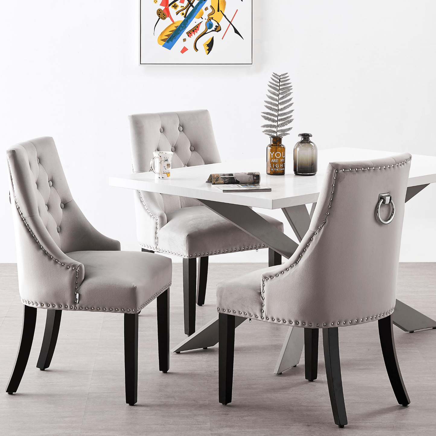 Windsor LUX Velvet Dining Chair Set of 2