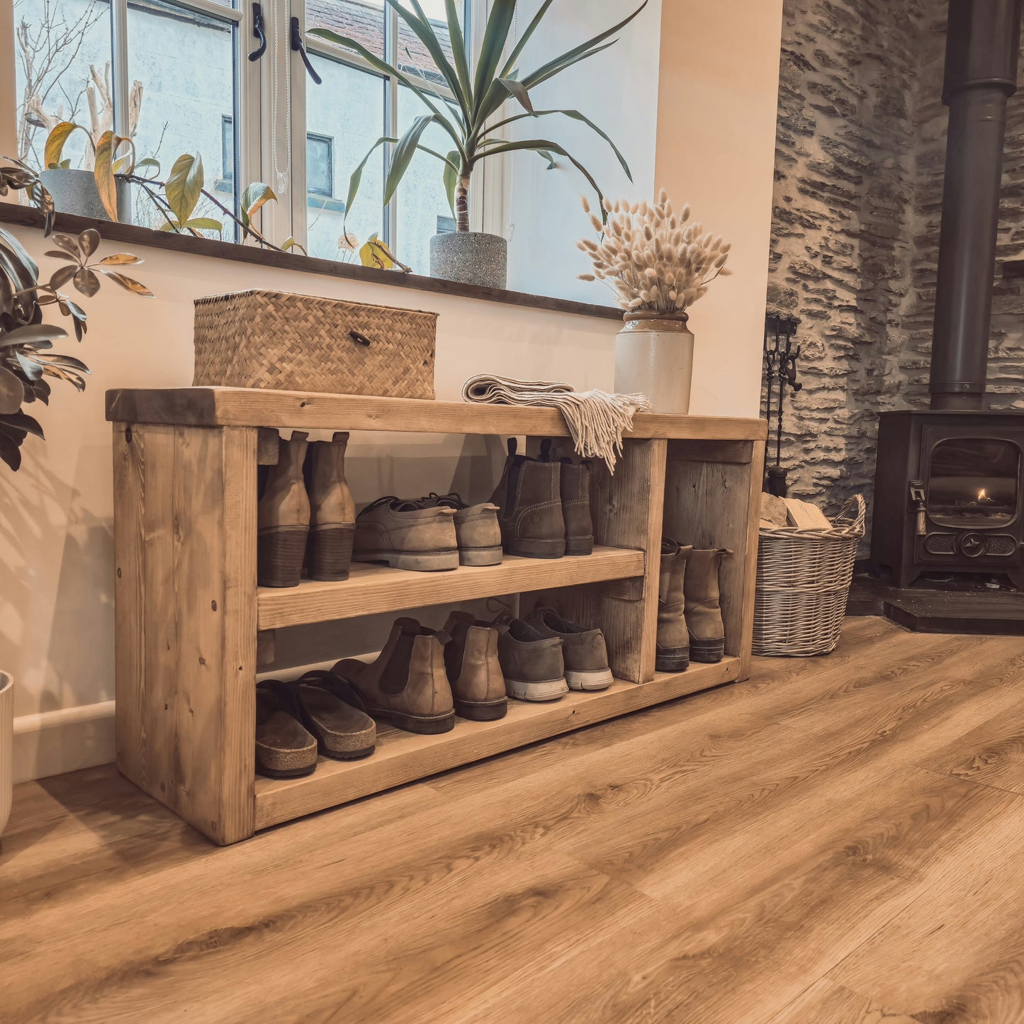 Shoe Bench Entryway Shoe Storage Rustic Bench For Entryway