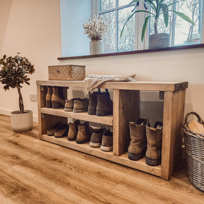 Shoe Bench Entryway Shoe Storage Rustic Bench For Entryway
