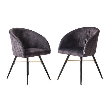 Vittorio LUX Velvet Dining Chair with Metal Legs - Perfect for Dining Room Living Room