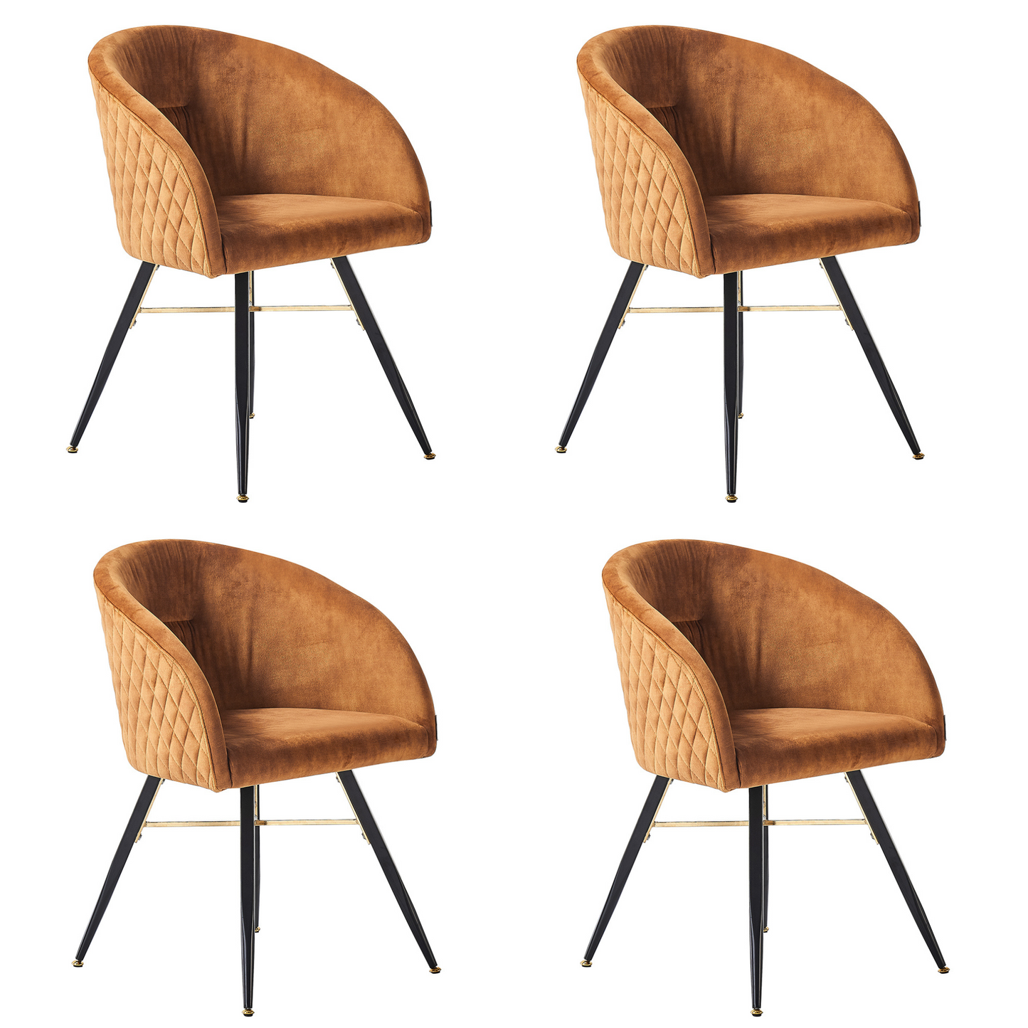 Vittorio LUX Velvet Dining Chair with Metal Legs - Perfect for Dining Room Living Room