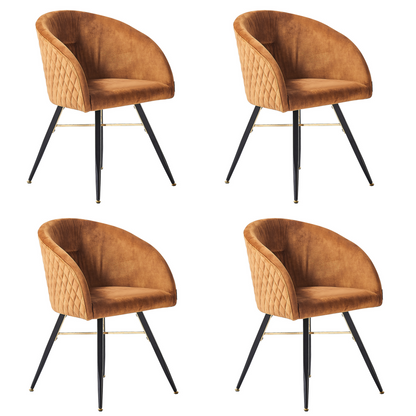 Vittorio LUX Velvet Dining Chair with Metal Legs - Perfect for Dining Room Living Room