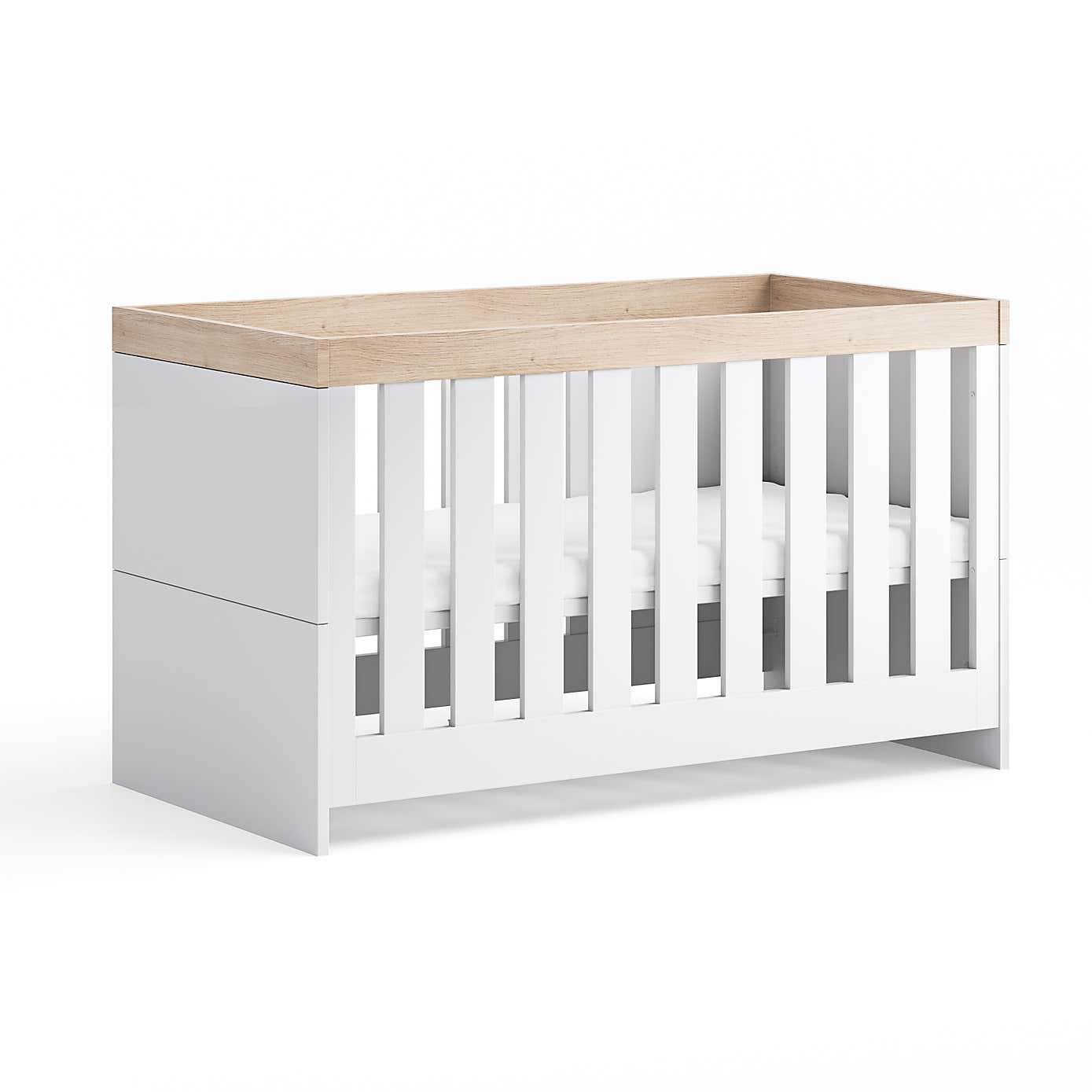 Little Acorns Burlington Cot Bed - White & Oak
