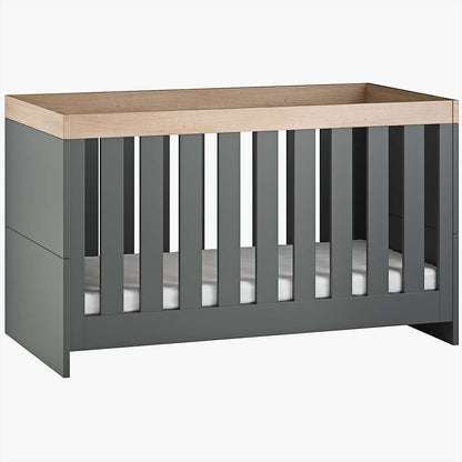 Little Acorns Burlington Cot Bed - Anthracite Grey & Oak