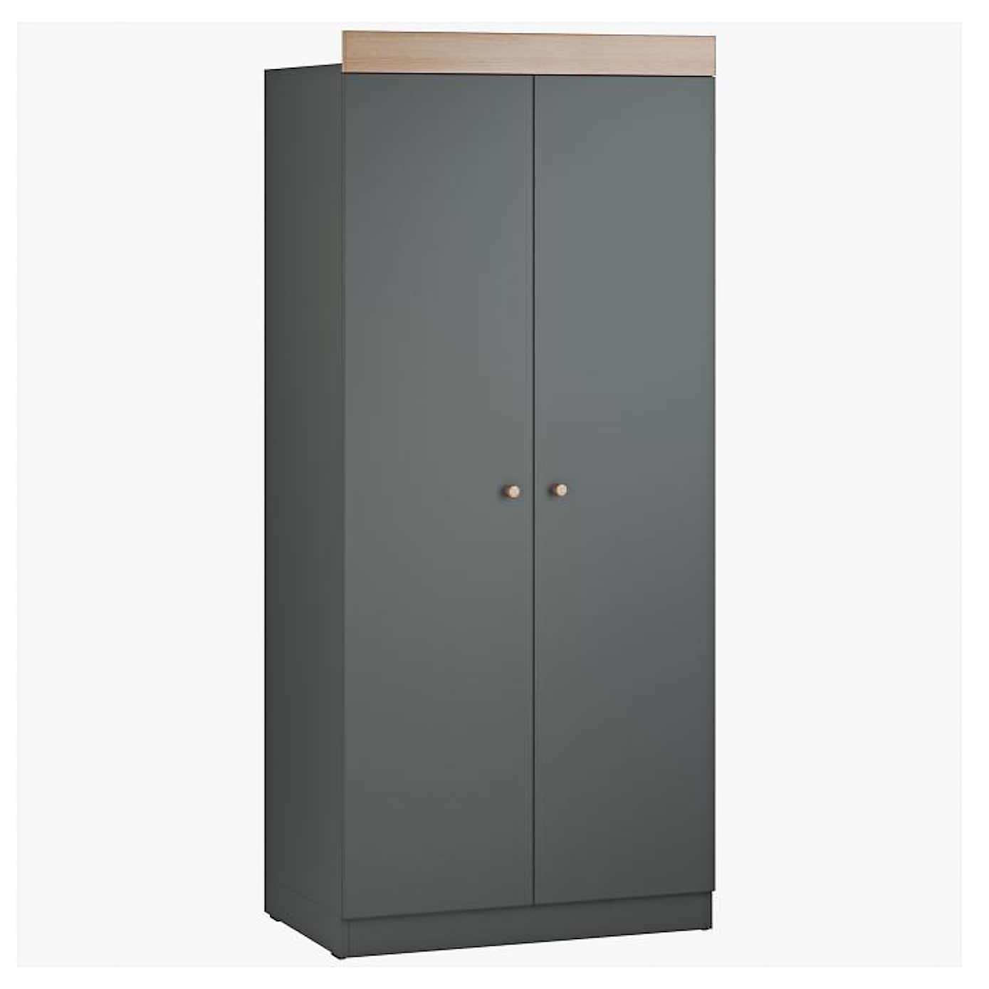 Little Acorns Burlington Double Nursery Wardrobe – Anthracite Grey & Oak