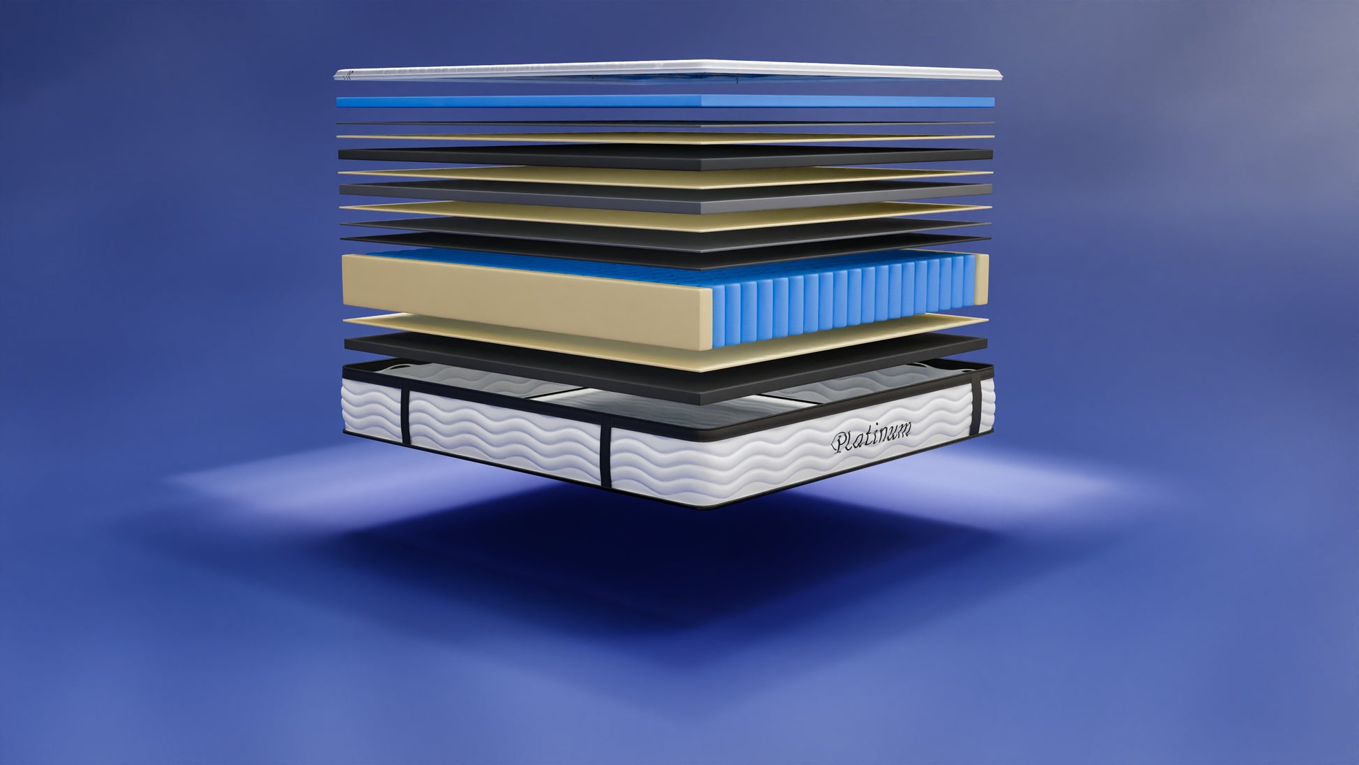 Prime Platinum 3500 Pocket Gel Mattress reinforced edge support