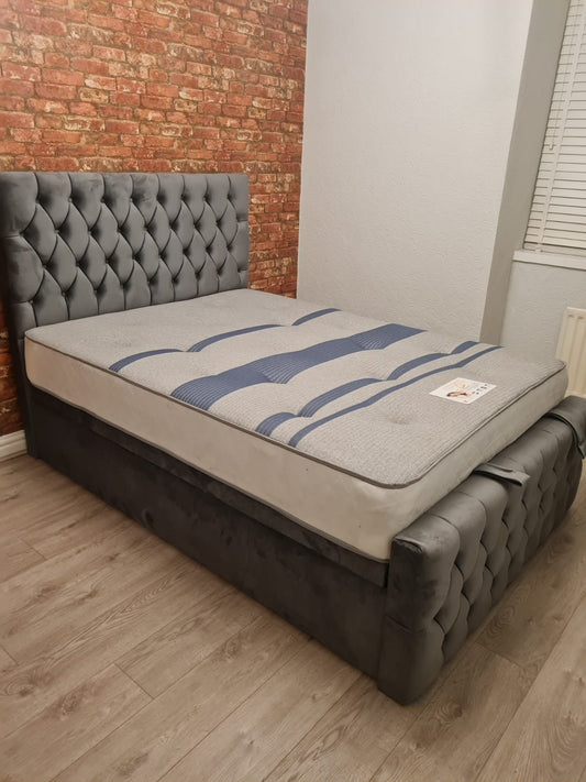 Chesterfield Ottoman Storage Luxury Bed - Monarch Beds and Mattresses