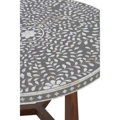 Fusion Mother of Pearl Design Round Coffee Table