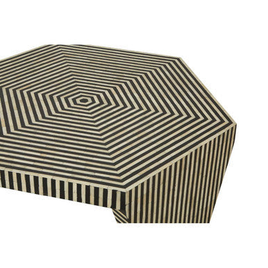 Fusion Striped Bone Inlay Coffee Table
