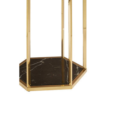 Piermount Black And Gold Finish End Table