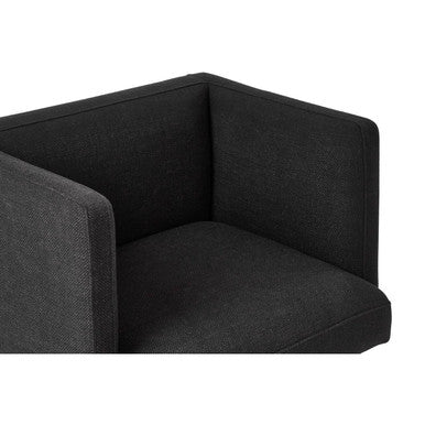 Piermount Black Dining Chair with Silver Legs