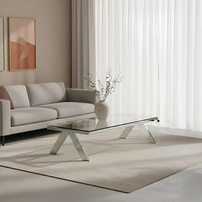 Piermount Clear Glass Coffee Table